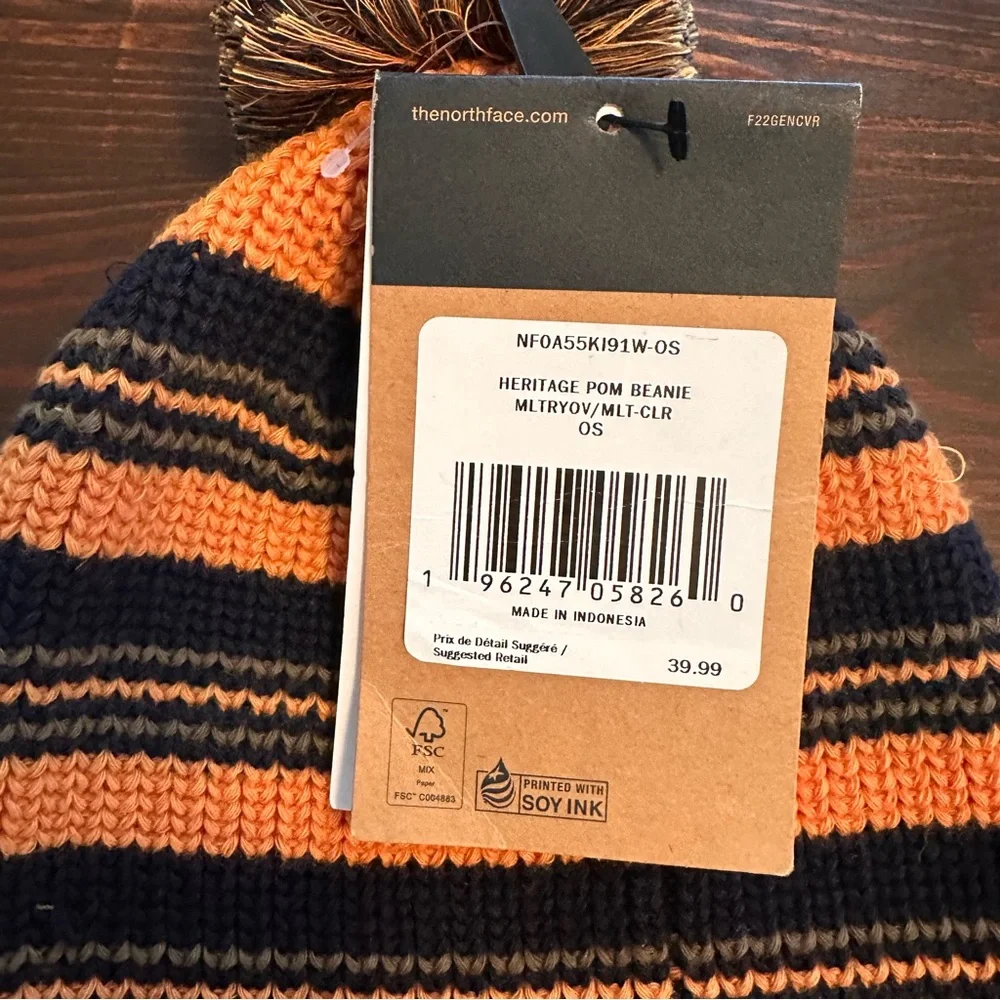 Urban Outfitters The North Face Heritage Pom Patch Beanie